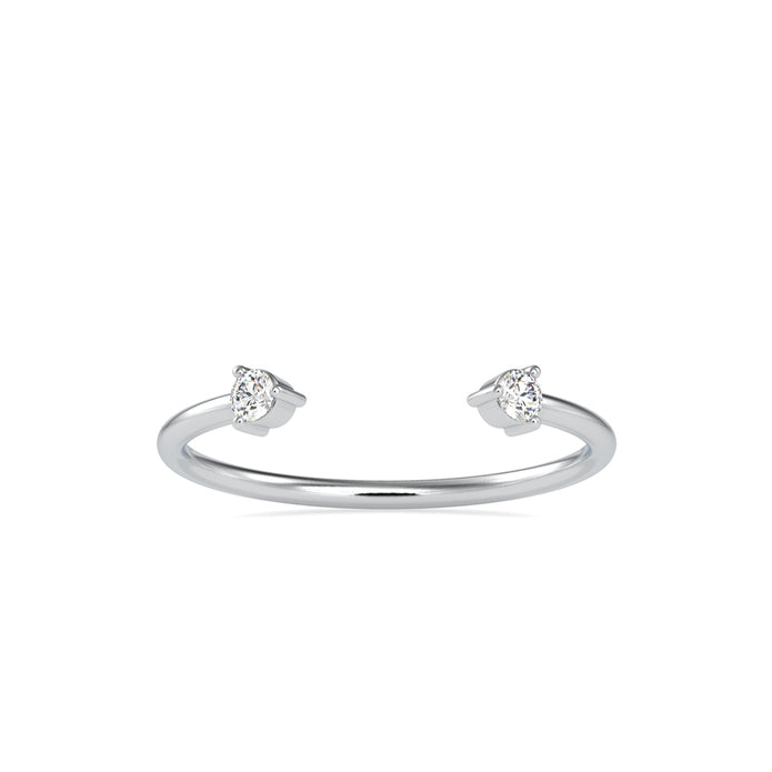 0.08Ct Open Style Round Cut Lab-Grown Diamond Gold Ring