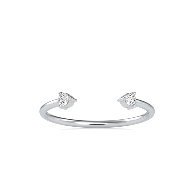 0.08Ct Open Style Round Cut Lab-Grown Diamond Gold Ring
