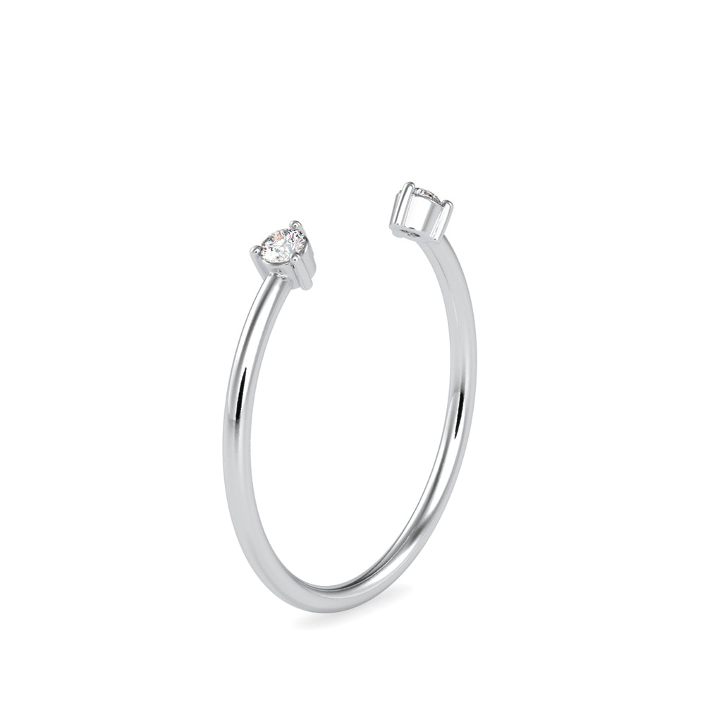 0.08Ct Open Style Round Cut Lab-Grown Diamond Gold Ring