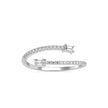 0.17Ct Open Wrap Style Two Stone Lab-Grown Diamond Gold Ring