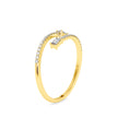 0.17Ct Open Wrap Style Two Stone Lab-Grown Diamond Gold Ring