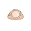 0.26Ct Round Cut Signet Lab-Grown Diamond Gold Ring