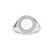 0.26Ct Round Cut Signet Lab-Grown Diamond Gold Ring