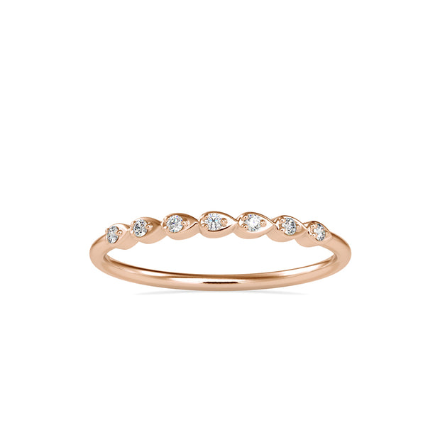0.05Ct Pear Shaped Bezel Set Lab-Grown Diamond Gold Ring
