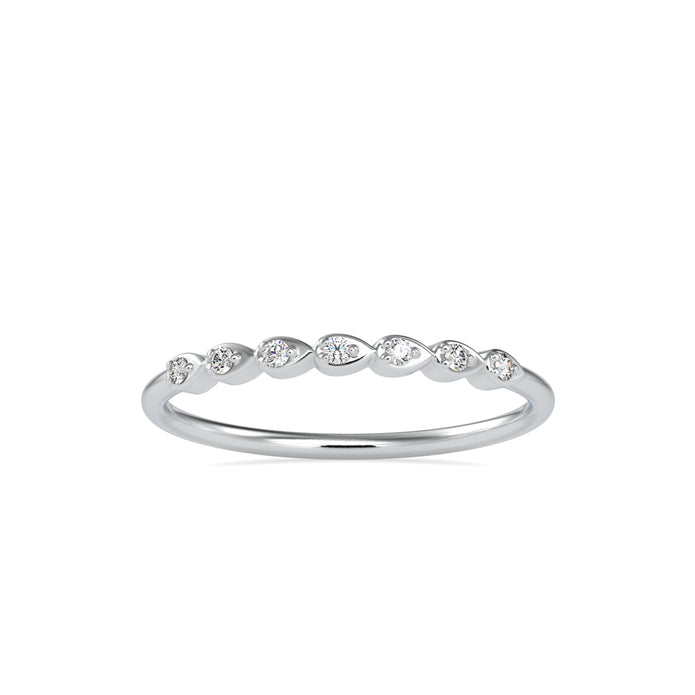 0.05Ct Pear Shaped Bezel Set Lab-Grown Diamond Gold Ring