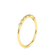 0.05Ct Pear Shaped Bezel Set Lab-Grown Diamond Gold Ring