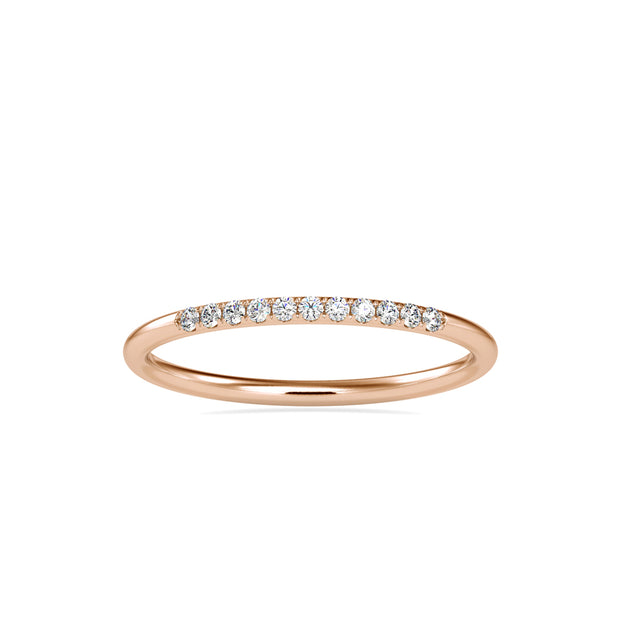 0.07Ct Prong Set Lab-Grown Diamond Gold Ring