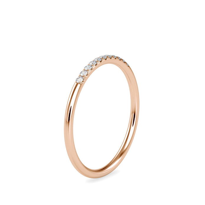 0.07Ct Prong Set Lab-Grown Diamond Gold Ring