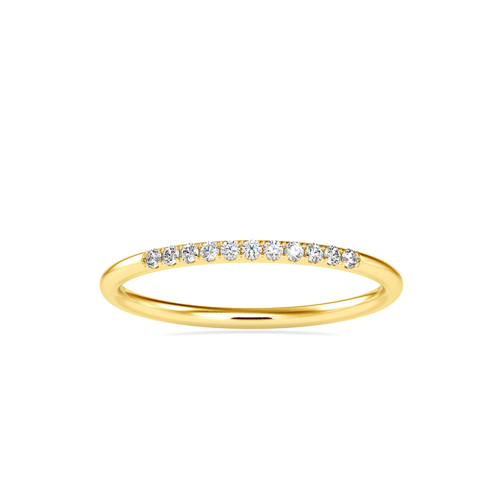 0.07Ct Prong Set Lab-Grown Diamond Gold Ring