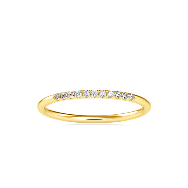 0.07Ct Prong Set Lab-Grown Diamond Gold Ring