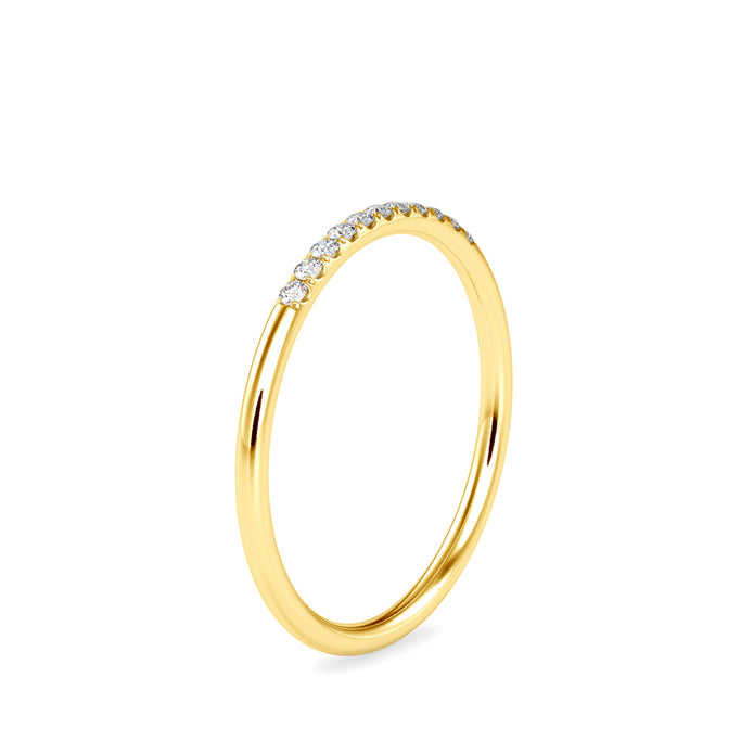 0.07Ct Prong Set Lab-Grown Diamond Gold Ring