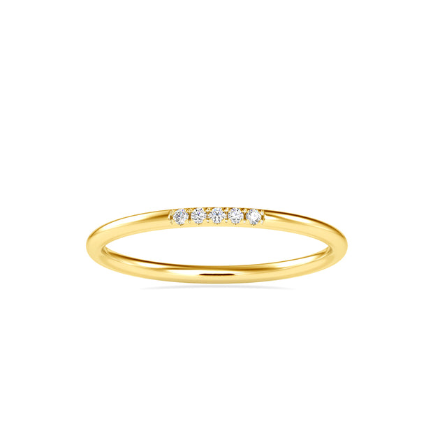 0.03Ct Minimalist Lab-Grown Diamond Gold Ring