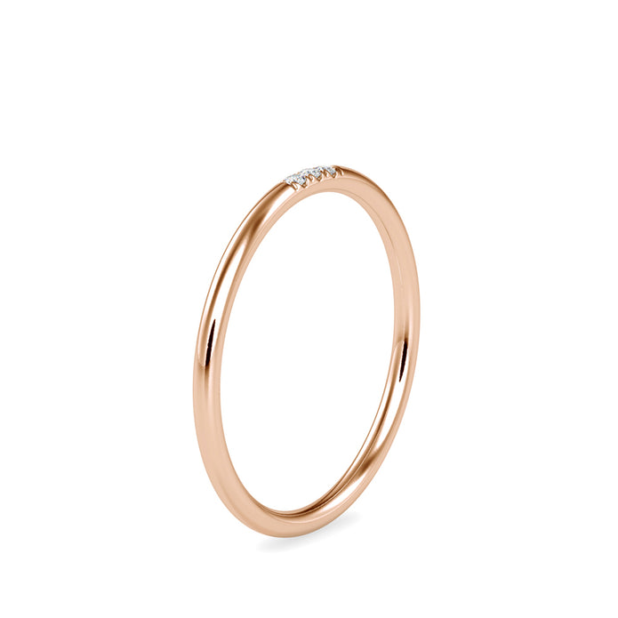 0.02Ct Three Stone Eternity Lab-Grown Diamond Gold Ring