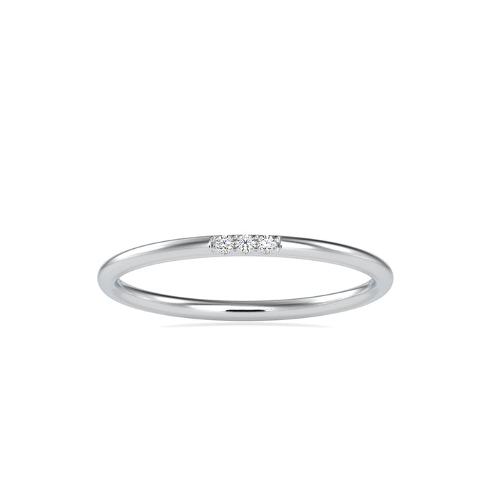 0.02Ct Three Stone Eternity Lab-Grown Diamond Gold Ring