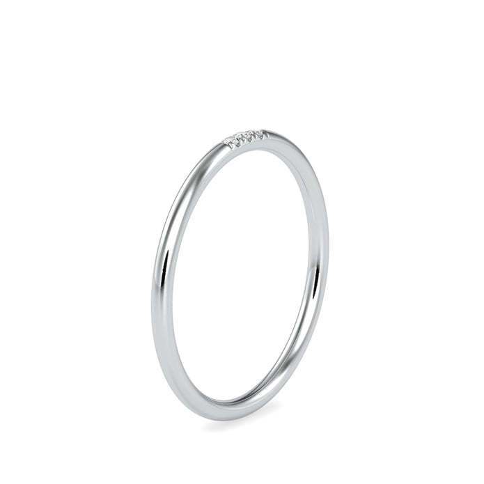0.02Ct Three Stone Eternity Lab-Grown Diamond Gold Ring