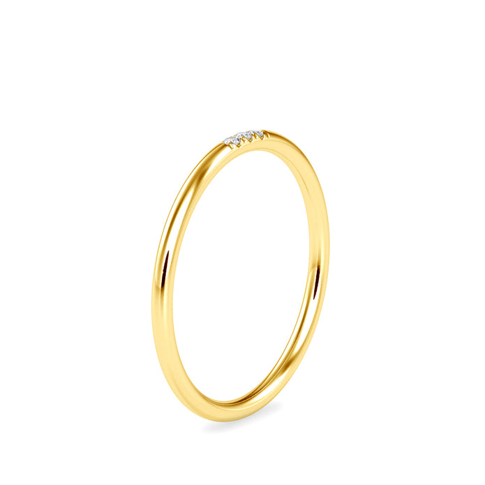 0.02Ct Three Stone Eternity Lab-Grown Diamond Gold Ring
