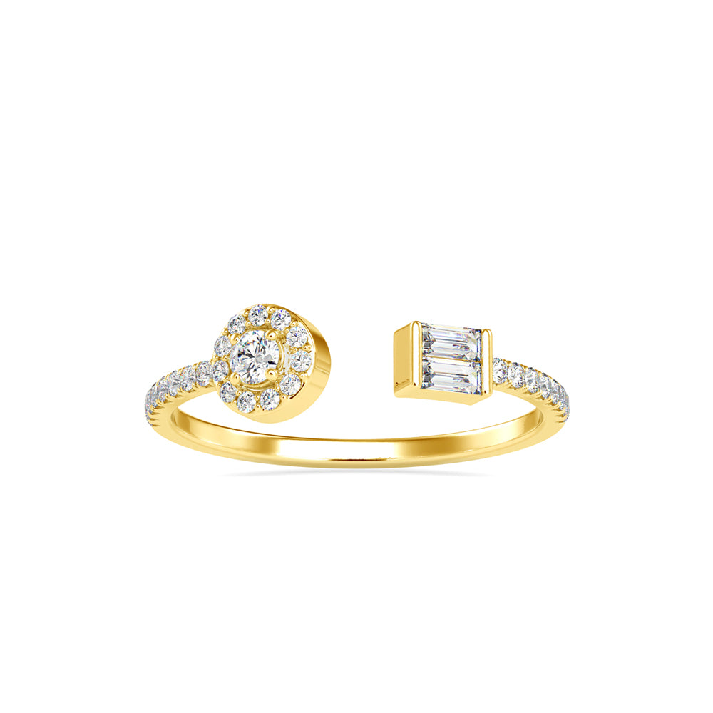 0.24Ct Toi Et Moi Open Style Lab-Grown Diamond Gold Ring