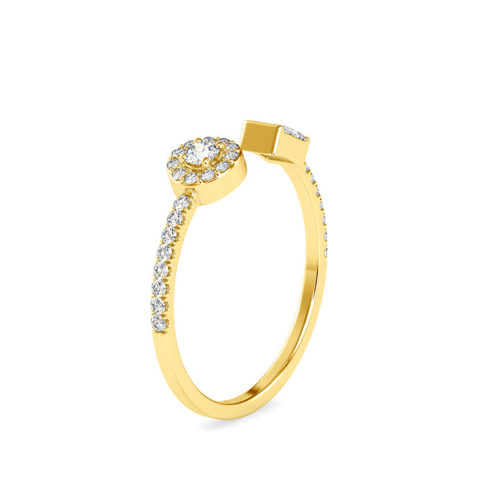 0.24Ct Toi Et Moi Open Style Lab-Grown Diamond Gold Ring