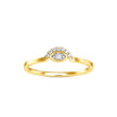 0.09Ct Marquise Half Halo Lab-Grown Diamond Gold Ring