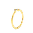 0.09Ct Marquise Half Halo Lab-Grown Diamond Gold Ring