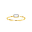 0.31Ct Baguette Solitaire Lab-Grown Diamond Gold Ring