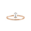 0.31Ct Baguette Solitaire Minimalist Lab-Grown Diamond Gold Ring