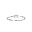 0.11Ct Baguette Prong Set Lab-Grown Diamond Gold Ring