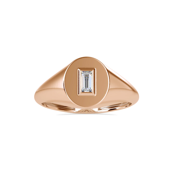 0.11Ct Baguette Bezel Set Lab-Grown Diamond Gold Ring