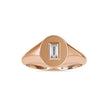 0.11Ct Baguette Bezel Set Lab-Grown Diamond Gold Ring