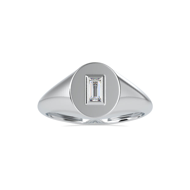 0.11Ct Baguette Bezel Set Lab-Grown Diamond Gold Ring