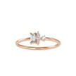 0.17Ct Baguette Prong Set Lab-Grown Diamond Gold Ring