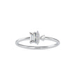 0.17Ct Baguette Prong Set Lab-Grown Diamond Gold Ring