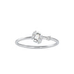 0.12Ct Baguette Bar Set Lab-Grown Diamond Gold Ring