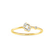 0.12Ct Baguette Bar Set Lab-Grown Diamond Gold Ring