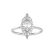1.03Ct Elongated Oval Halo Lab-Grown Diamond Gold Ring