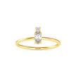 0.20Ct Round Oval Two Stone Lab-Grown Diamond Gold Ring