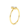 0.20Ct Round Oval Two Stone Lab-Grown Diamond Gold Ring