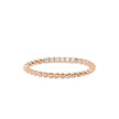 0.04Ct Twisted Round Pave Lab-Grown Diamond Gold Ring