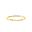 0.04Ct Twisted Round Pave Lab-Grown Diamond Gold Ring