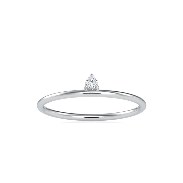 0.04Ct Round Prong Lab-Grown Diamond Gold Ring