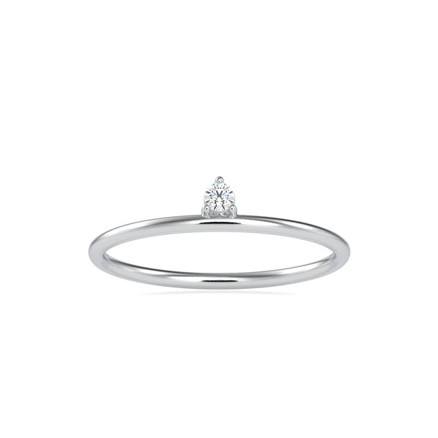 0.04Ct Round Prong Lab-Grown Diamond Gold Ring