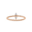 0.08Ct Twisted Round Two Stone Lab-Grown Diamond Gold Ring