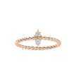 0.06Ct Twisted Round Prong Lab-Grown Diamond Gold Ring