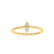 0.06Ct Twisted Round Prong Lab-Grown Diamond Gold Ring