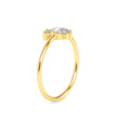 0.39Ct Crown Style Pear Prong Lab-Grown Diamond Gold Ring