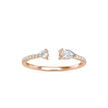 0.29Ct Open Style Two Stone Lab-Grown Diamond Gold Ring