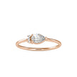 0.37Ct Pear Shape Prong Set Lab-Grown Diamond Gold Ring