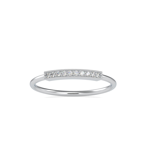 0.05Ct Pave Half Eternity Lab-Grown Diamond Gold Ring