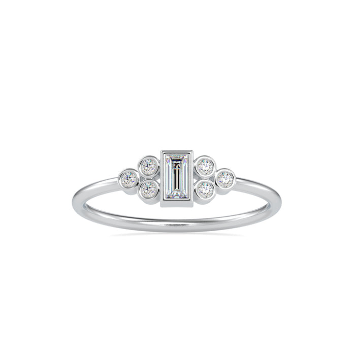 0.17Ct Baguette Bezel Set Lab-Grown Diamond Gold Ring