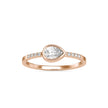 0.41Ct Pear Bezel Set Lab-Grown Diamond Gold Ring